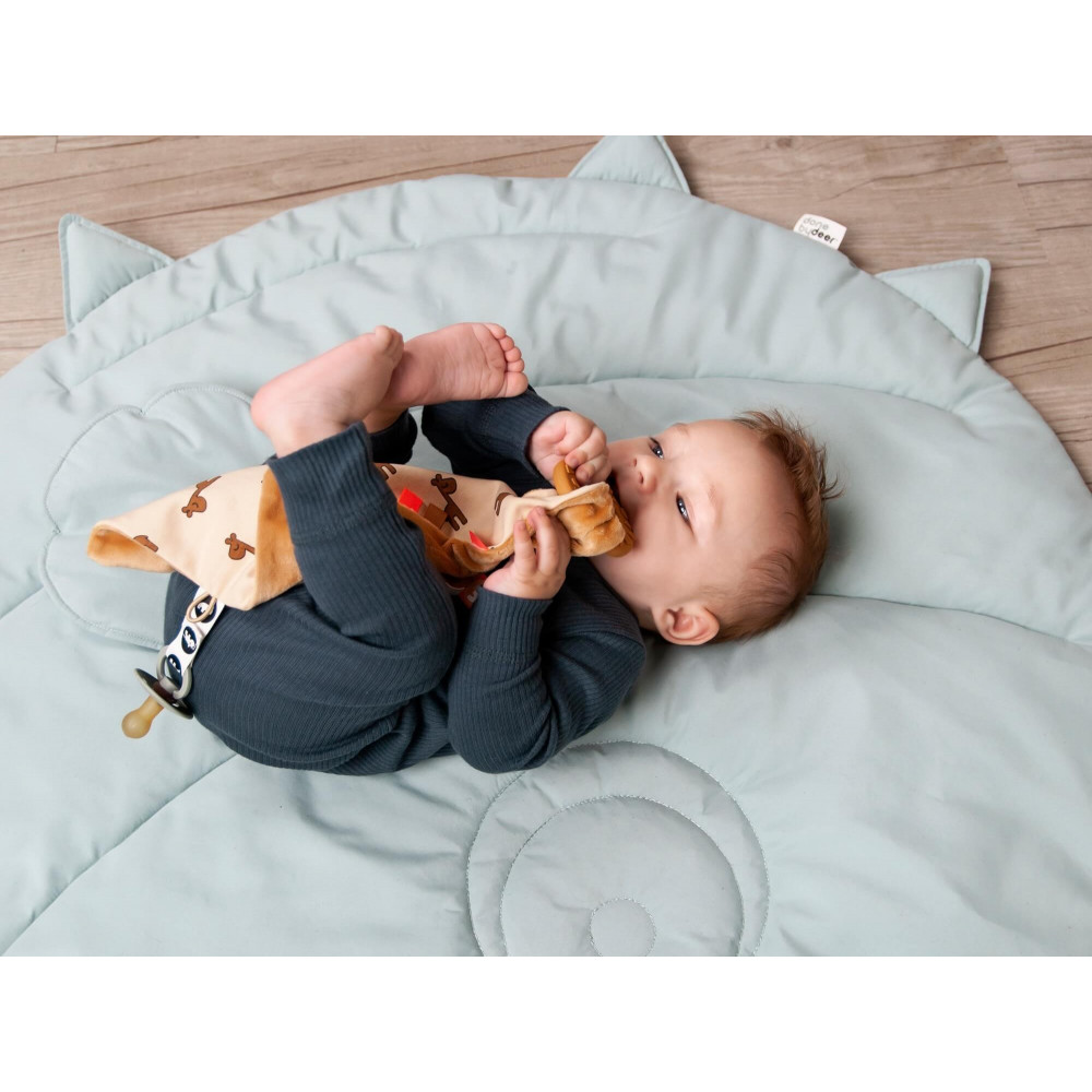 Done by Deer Kuscheltuch aus mit Beißring Raffi Mustard