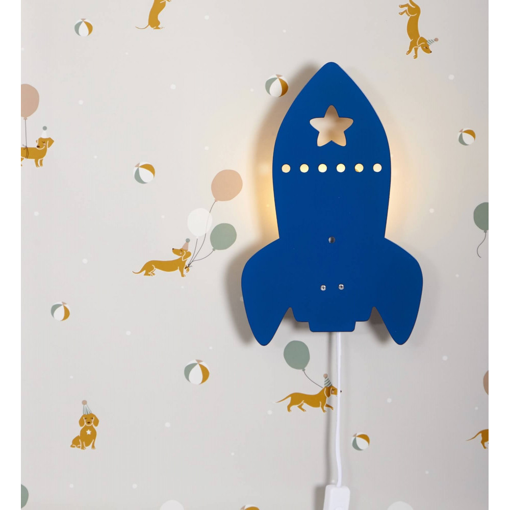Roommate Kinderzimmerlampe Rakete blau Roommate Kinderzimmerlampe Rakete blau